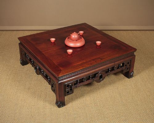 Large Oriental Rosewood Coffee Table C.1920.