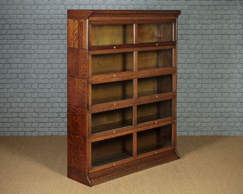Edwardian Oak Stacking Office Bookcase C.1910.