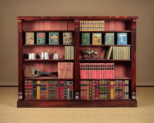 19th.c. Mahogany Open Bookshelves C.1880.