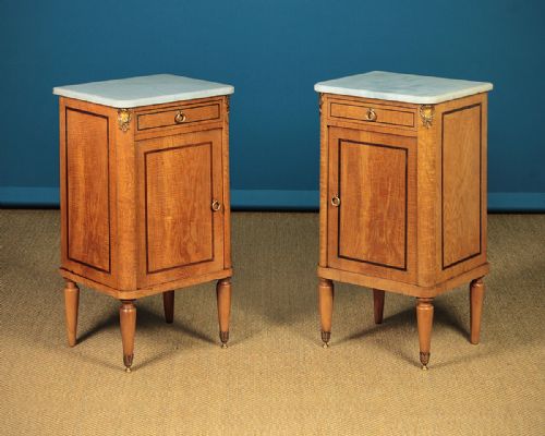 Pair of Marble Top Bedside Cabinets C.1890.