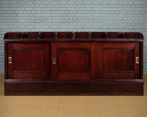 Long Edwardian Office Cabinet with Sliding Doors C.1910.
