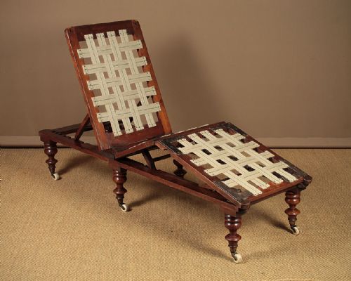 Military Campaign Style Folding Day Bed C.1870.