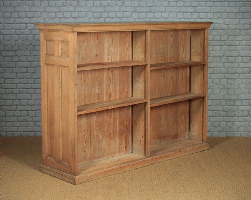 Large Double Sided Oak Bookcase Room Divider C.1920.