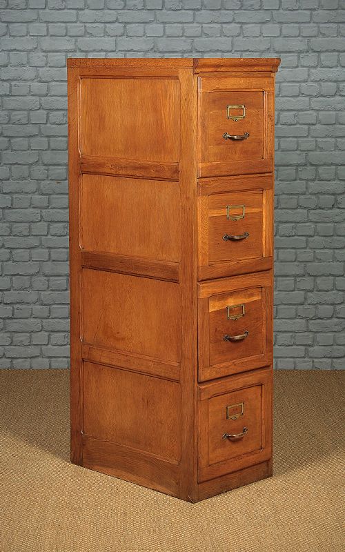 Edwardian Oak Filing Cabinet C.1910.