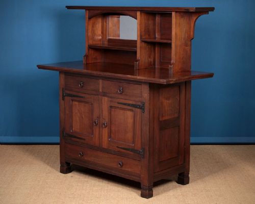 Small Walnut Arts & Crafts Dresser C.1900.