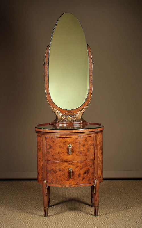 Revolving Art Deco Dressing Mirror & Drawers C.1930.