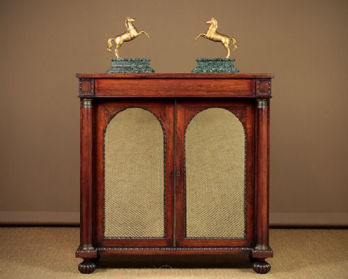 Regency Rosewood Chiffonier Side Cabinet C.1830.