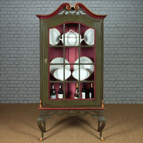 Scandinavian Painted Pine Display Cabinet C.1920.
