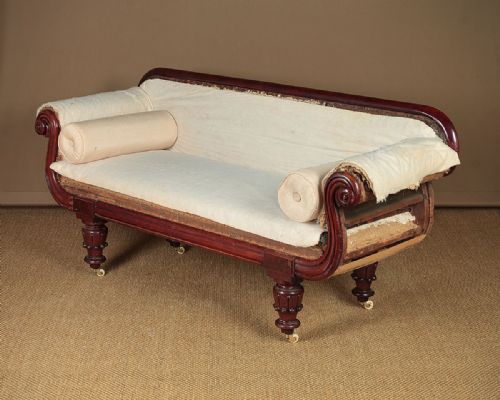 William IV Mahogany Scroll End Sofa C.1830.
