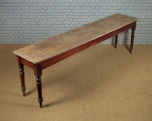 Eight Feet Long Narrow Pine Kitchen Table C.1880.
