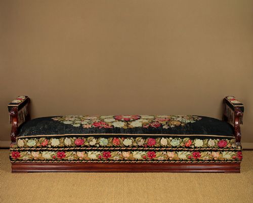 Long Window Seat with Original Covers C.1860
