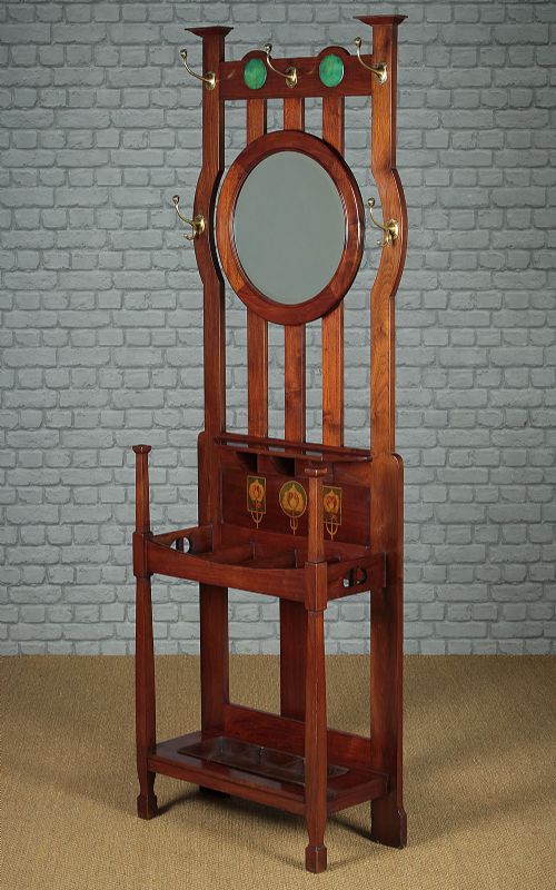 fig 1. Arts & Crafts Hall Stand by Shapland & Petter c.1905.