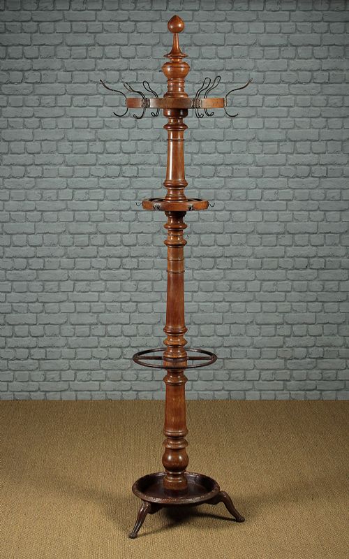 19th.c. Walnut Hat & Coat Stand C.1890.