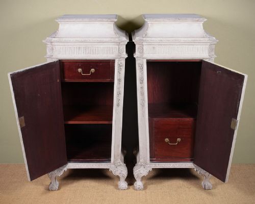 Pair Large Adams Style Side Cabinets C.1900.