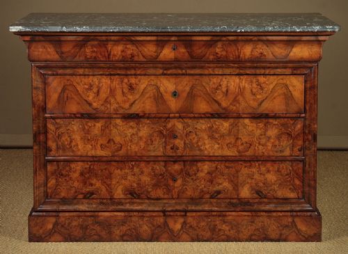 French Louis Philippe Marble Top Chest of Drawers C.1840.