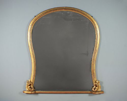 Gilded Overmantle Mirror C.1870.