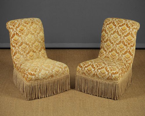 Pair of Low Bedroom Chairs C.1900.