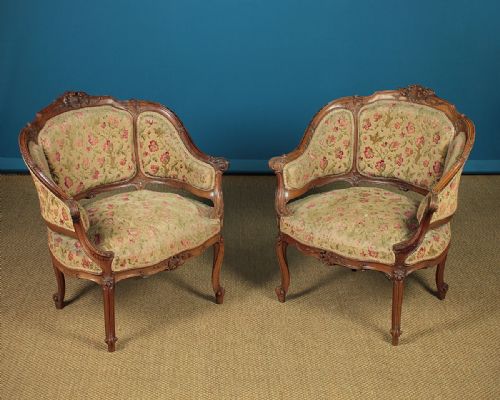 Pair French Belle Epoque Salon Armchairs C.1900.