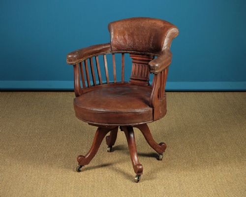 Edwardian Revolving Desk Chair C.1905.