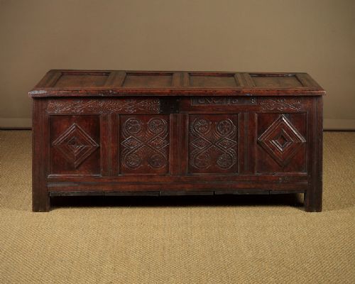 17th.c. Oak Chest or Coffer Dated 1678.