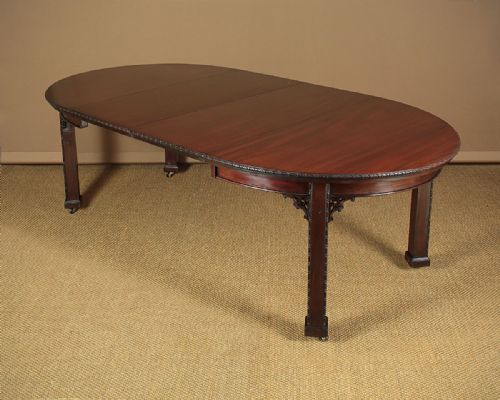 8 Seater Extending Chinese Chippendale Style Dining Table C.1920.