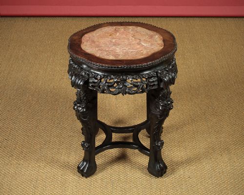 Low Chinese Marble Top Side Table C.1890.