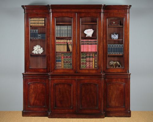 Mid 19th.c. Mahogany Breakfront Library Bookcase C.1860.