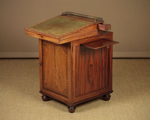 Tulipwood Davenport Writing Desk C.1860.