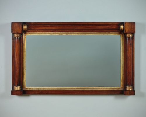 Small Regency Rosewood Overmantle Mirror C.1820.