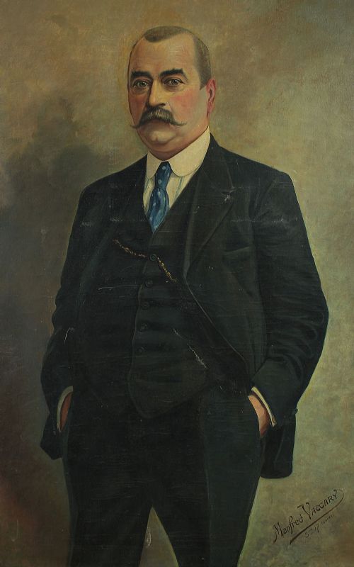 French Gentleman Portrait Dated 1917.