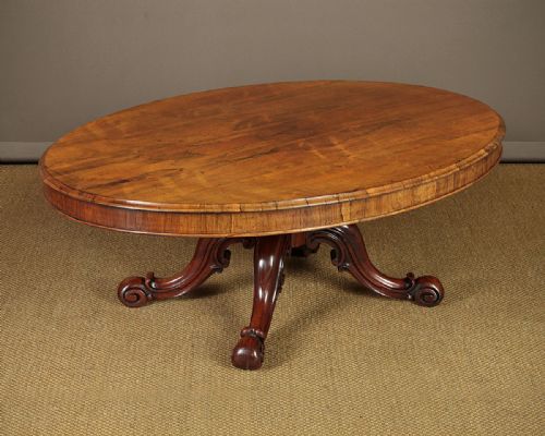 Large Oval Rosewood Coffee Table C.1860.