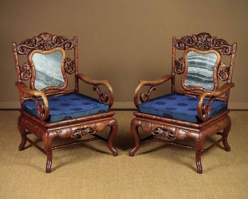 Unusual Pair of Chinese Armchairs C.1920.