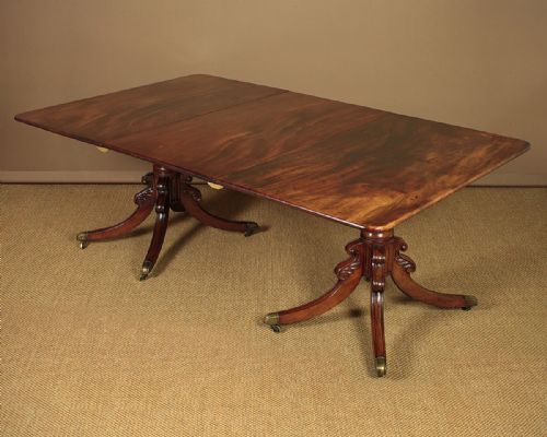William IV Mahogany Twin Pedestal Extending Dining Table C.1830.