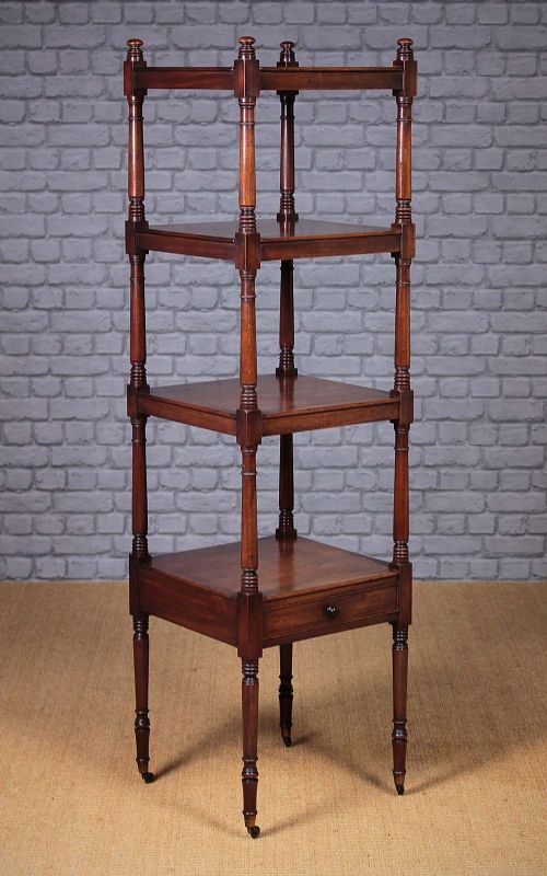 Narrow Four Tier Mahogany Stand C.1810.