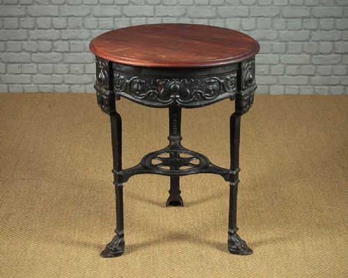 Arts & Crafts Cast Iron Tavern Table C.1890.