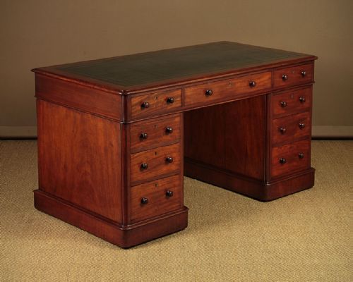 Mahogany Pedestal Desk C.1870.
