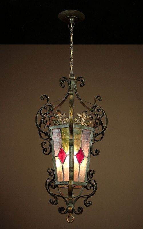 Wrought Iron Porch Light C.1900.
