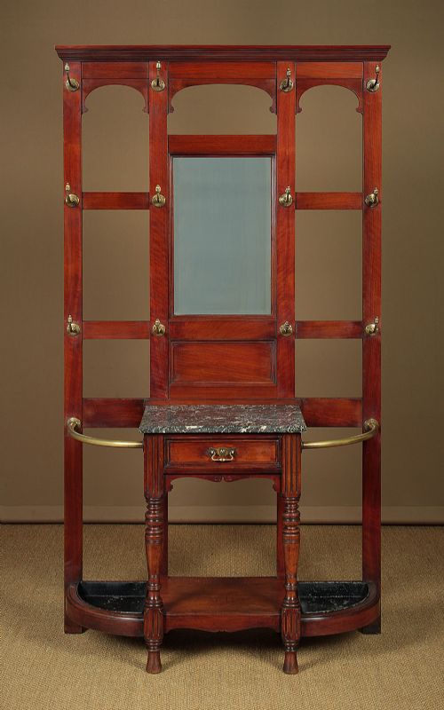 Large Walnut Hall Stand C.1890.