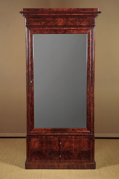 Early 19th.c. Louis Philippe Mahogany Wardrobe Linen Press C.1830.