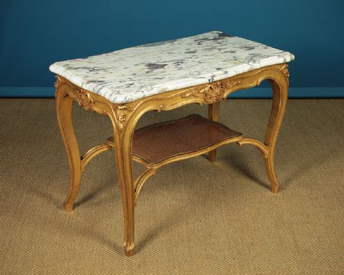 Early 20th.c. Giltwood & Marble Centre Table C.1930.