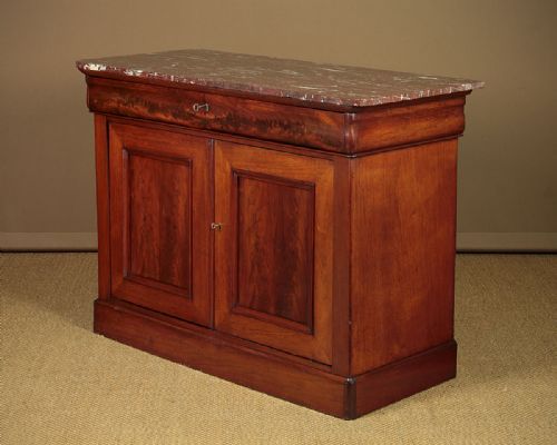 Large Marble Top Chiffonier Side Cabinet C.1850.