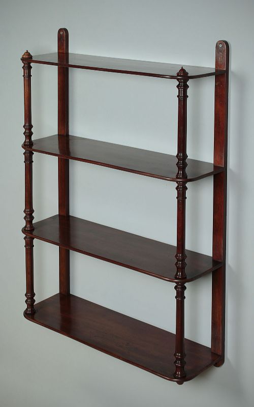 Four Tier Mahogany Hanging Wall Shelf C.1830.