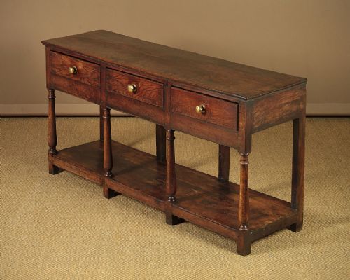 Unusually Small Oak Dresser Base C.1810.