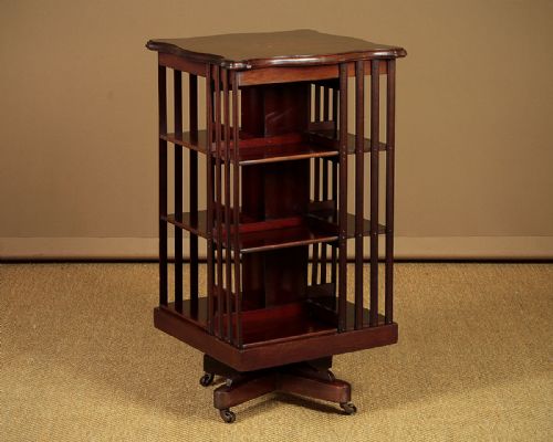 Edwardian Mahogany Revolving Bookcase C.1910.