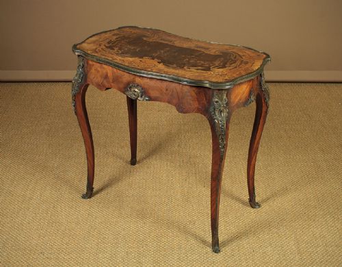 Louis Xv Style French Marquetry Side Table C.1870.