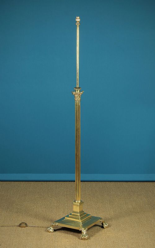 Brass Standard or Floor Lamp C.1900