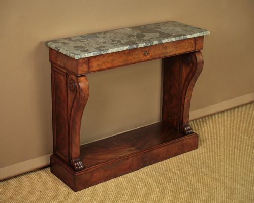 Small Marble Top Console Table C.1830.
