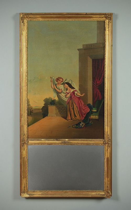 Late 19th.c. French Trumeau Overmantle Mirror C.1880.