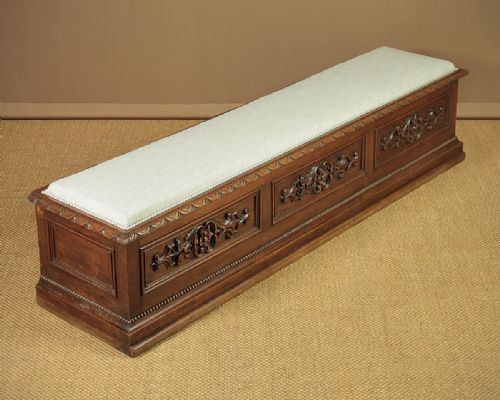 Long Oak Ottoman Box Seat C.1890.