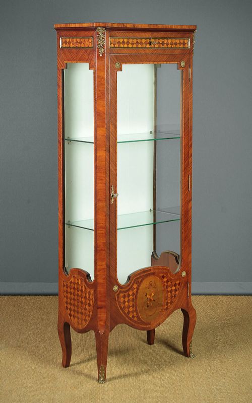 Narrow French Vitrine C.1910.